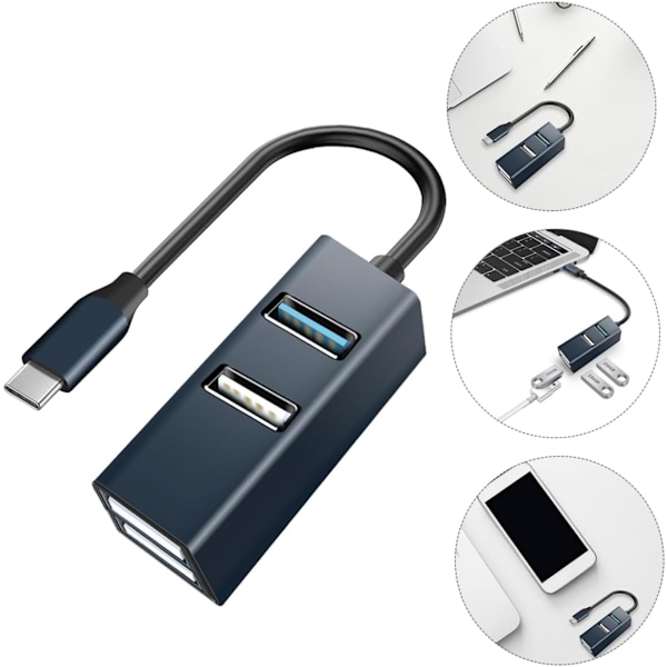 Usb Hub Laddare Typ c Usb Hub 4 Portar Multifunktionsadapter