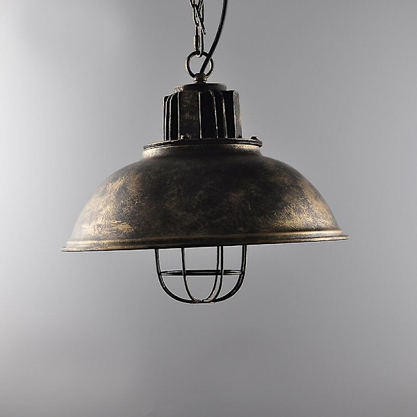 1-ljus 34 cm Hänglampa Metallskål Rustik Lodgestil Retro
