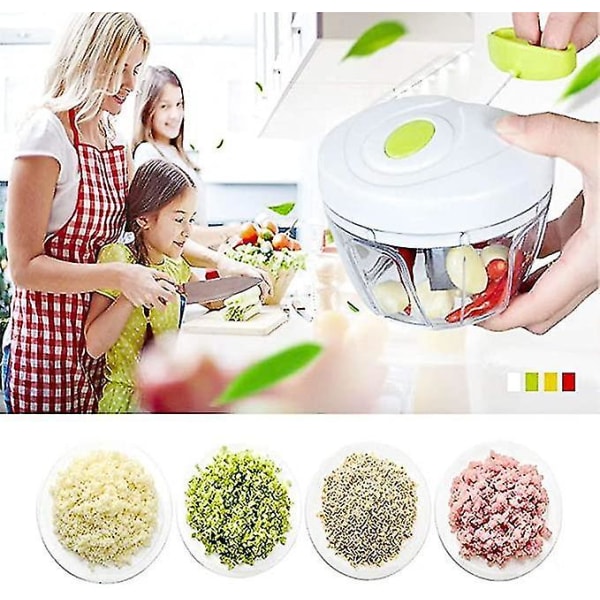 Manuell Cute Food Chopper Håndmikser Blender Kjøkken