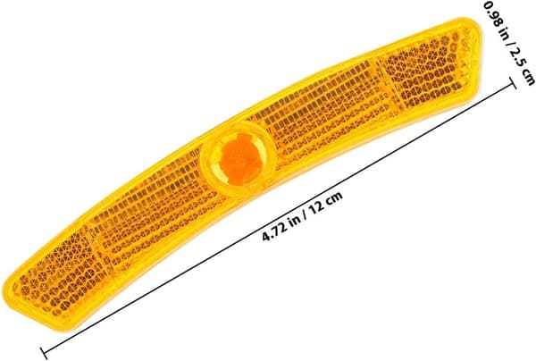 4 stk. gule eikereflektorer for voksensykler, reflekterende sikkerhetsklemmer i plast til hjul