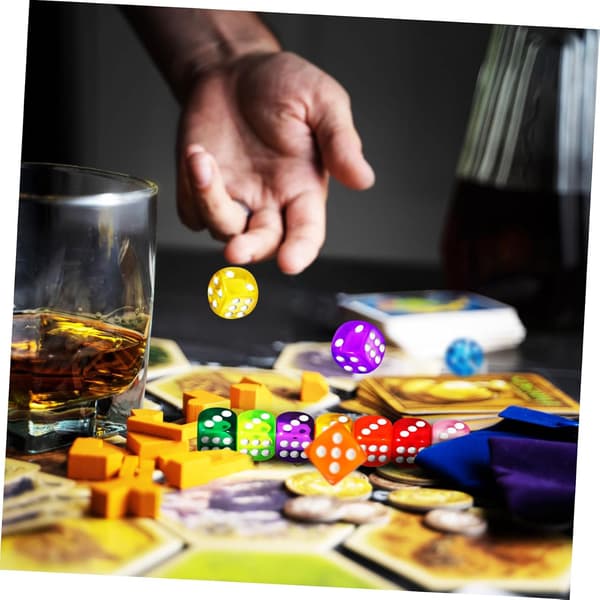 100 st akryltärningar färgglada små speltärningar i bulk för spelklassrumsfester spel skolmaterial