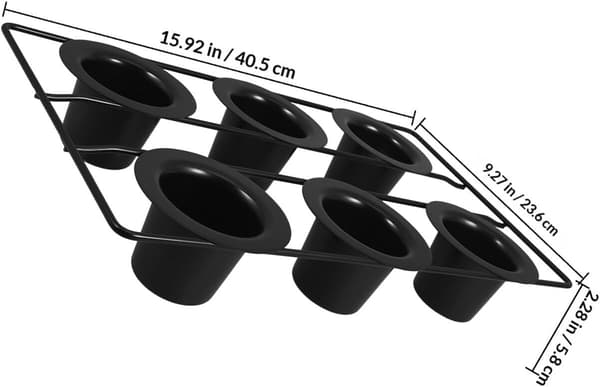 6-kops dyb cupcakeform Bageudstyr Sekskopsdesign Kulstofstål Sort Nonstick Overlegen