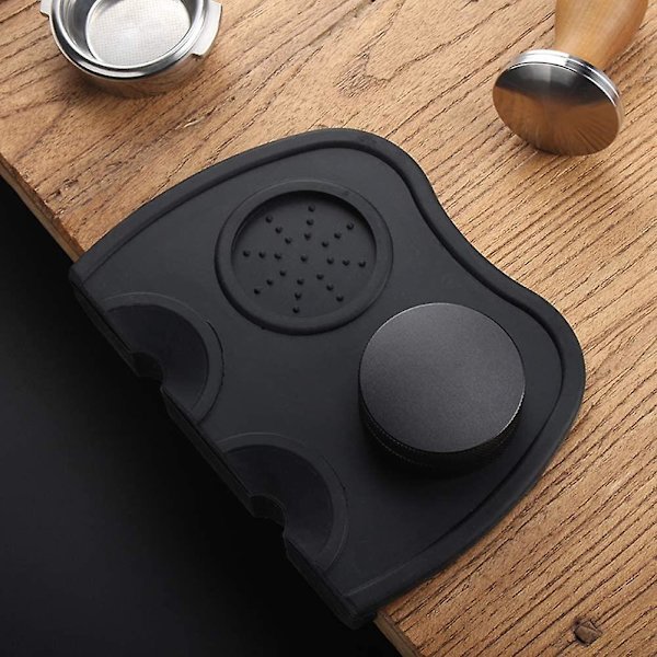 Silikone Kaffeknastermåtte, Anti-slip Espresso Knastermåtte Kaffekrog Knasterpude