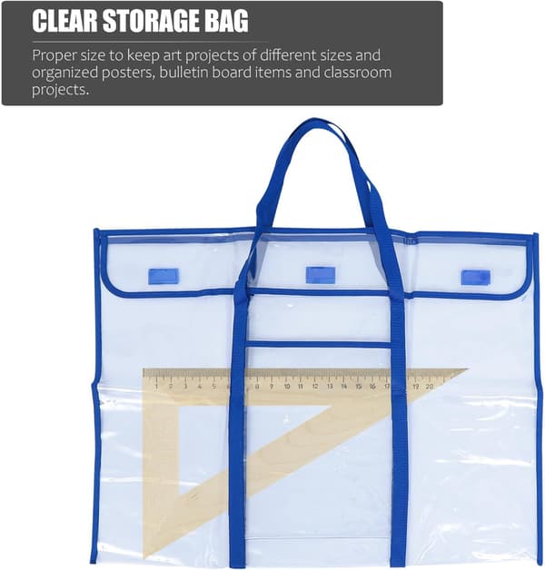 Opslagstavle Opbevaringstaske Organizer til Plakatkarton Studenter Stor PVC Multi-Purpose Beskytter