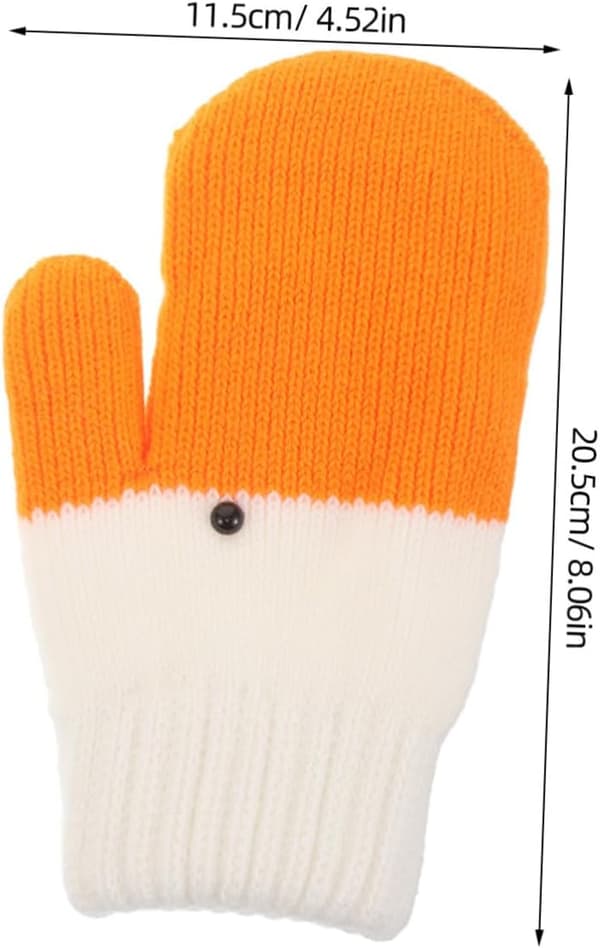Furry Plush Vinterhandskar för kvinnor Tjocka varma stickade vantar