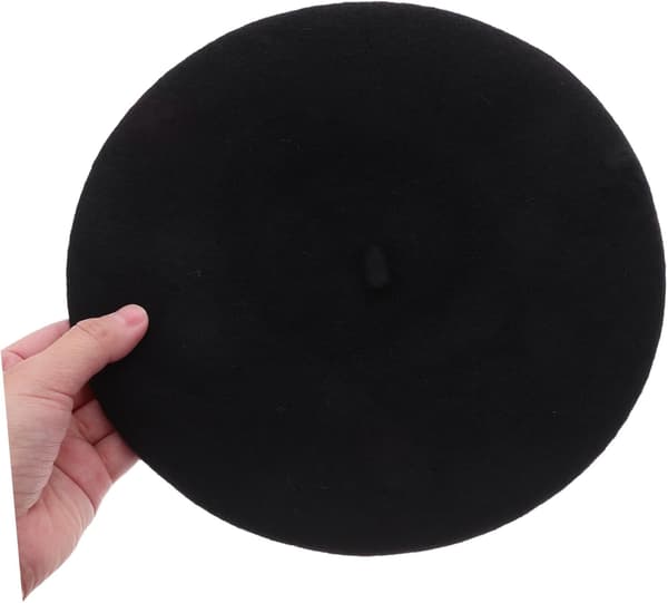 Børn Pige Baret Hat Sort Uld Fransk Stil Kunstner Kasket Varm Vinter Efterår Baby Baret