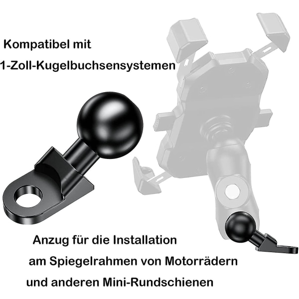 1 Tums Bollfäste Bas Passar Ram Mounts Bollfäste Tillbehör För ATV Cykel Motorcykel (1st)