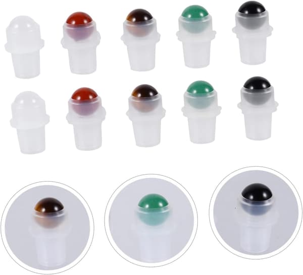 20 st tomma oljerullflaskor i plast för eterisk olja, parfym, resetillbehör