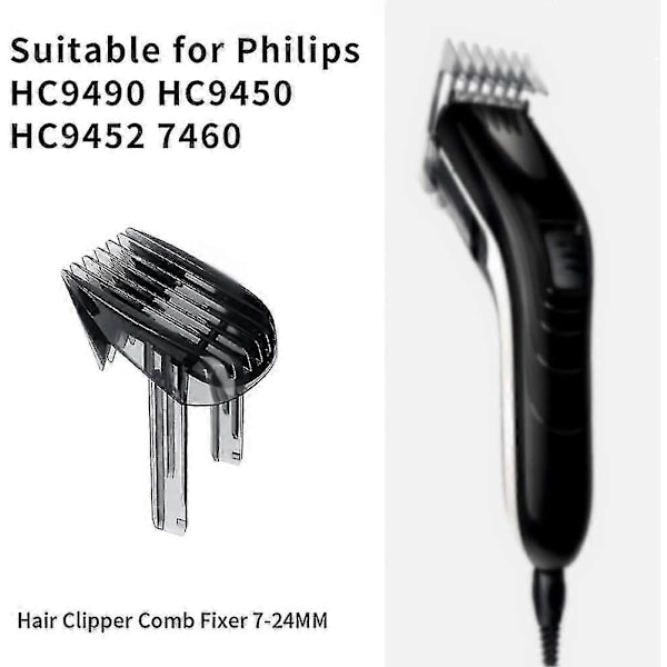 2 st hårtrimningskammar kompatibla med Philips HC9450 HC9490 HC9452 HC7460, justerbar 7-24 mm