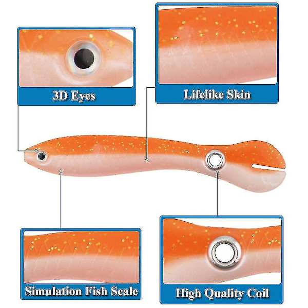 Bionic Fish Fiskebete Fiskeverktyg Mjukt Swimbait Falskt Bete Fisketackel