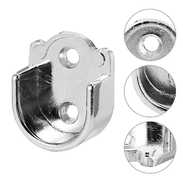 4 stk. Gardinstangs Holder Støtte U-Formet Stang Sokkel Gardinstangs Støttedel 22mm