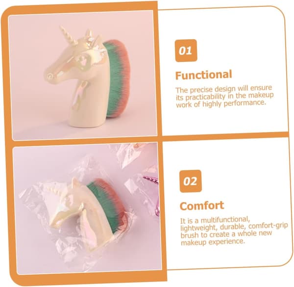Design Makeupværktøjsbørste Multifunktionel Løs Puder og Blush Rensebørste