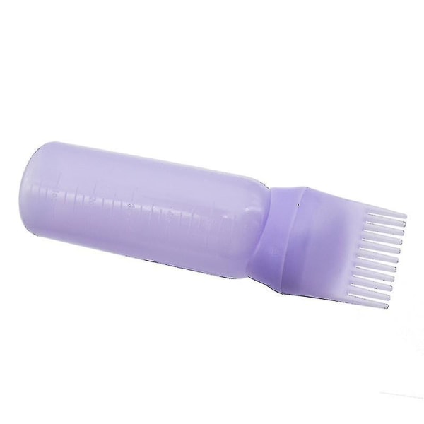 3 pakkaus 120 ml kampa-applikaattoripullo hiusväriharja-applikaattori hiusväripullo, violetti