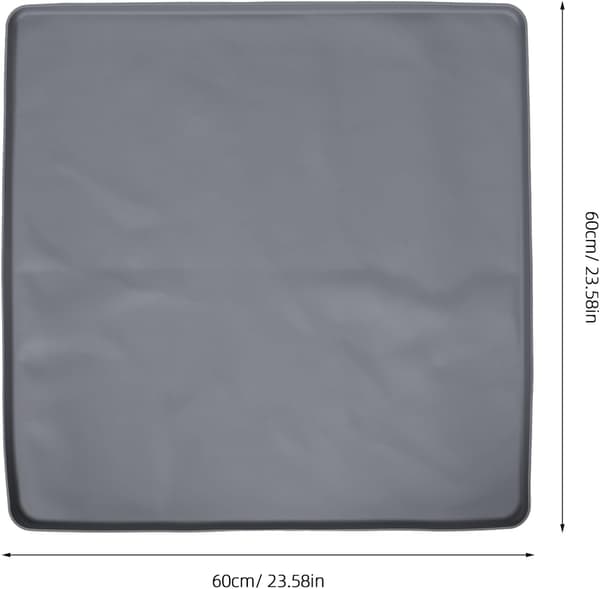 Silikon Diskmaskins Droppbricka 60x60cm Grå Vattentät Anti-Läckage Diskställsbricka