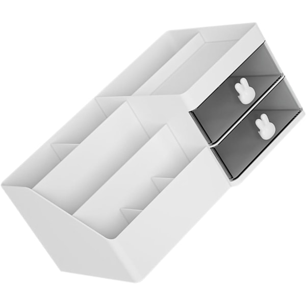 Kosmetik Opbevaringsboks Robust Pp Materiale Bordplade Organizer Skrivebordsskuffe Opbevaringsboks Hvid