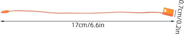 990 st orange 17 cm polyesteretikettsnöre för kläder bagage prislappar