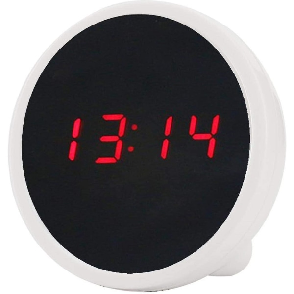 Elektronisk klokke Led Digital elektrisk vekkerklokke 24 timer Speilklokke Skrivebordsdekor