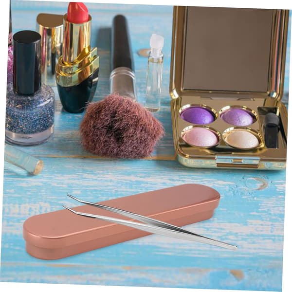 5 stk. opbevaringsboks til øjenvippeforlængelsespincet Make-up værktøjsbeholder Bærbar boks til vippeextensionssæt