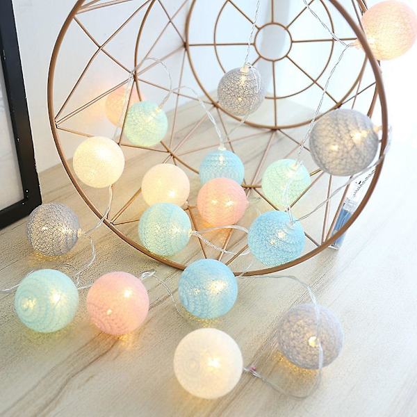 Bomuldskugle LED-lysstreng Feelygter 3m 20led Hjem