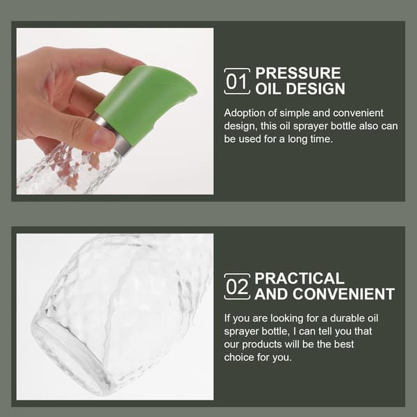 260 ml oliesprøjte oliedispenserflaske glas og PP-materiale enkelt design nem at bruge