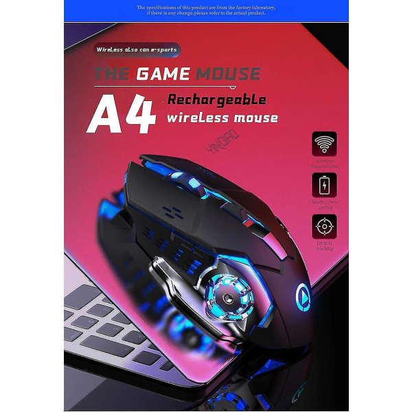 Profesjonell 6 Keys Wireless Gamer Mouse Star