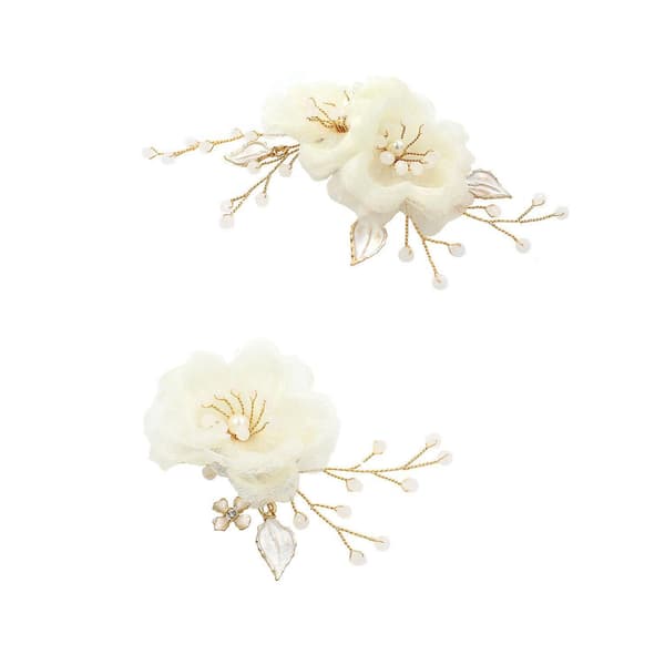 Gull Bryllupskrystall Hårvin Blomst Blad Hodeplagg Bryllupshår Tilbehør For Brud
