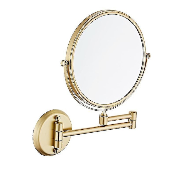 Seinään kiinnitettävä peili, kaksinkertainen taittuva pyörivä 3x suurennuspeili 6 tuumaa kylpyhuoneeseen, vessaan, makuuhuoneeseen, Rose Gold-yuhao