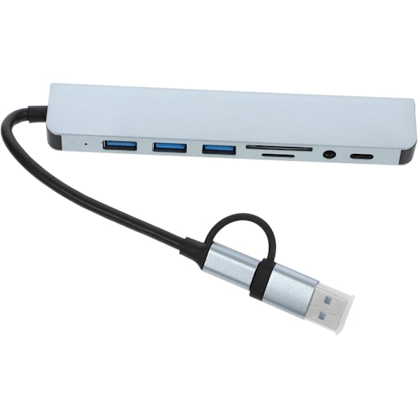 Type-c Dockingstation Usb Förlängningshubb för Laptop 8-i-1 Multi Usb Port Splitter Kabel Rosa