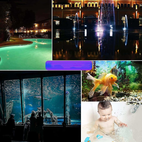LED Flydende Pool Lys 7 Tilstande Disco Lys Fest
