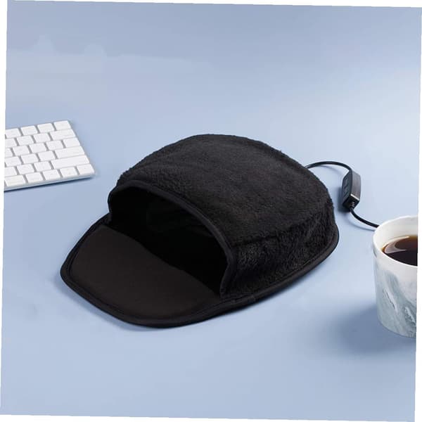 Oppvarmet musematte for vinter plysj USB musematte håndvarmer for hjemmebruk USB-oppvarming for spilling