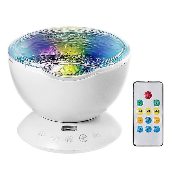 7 Farger Havbølge Stjernehimmel LED Nattelys RC Lampe