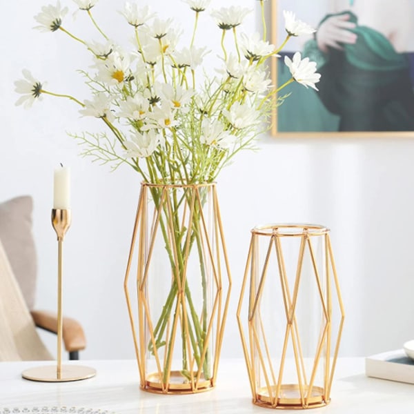 Gullvase, dekorasjoner for stue Vase for blomster og planter A