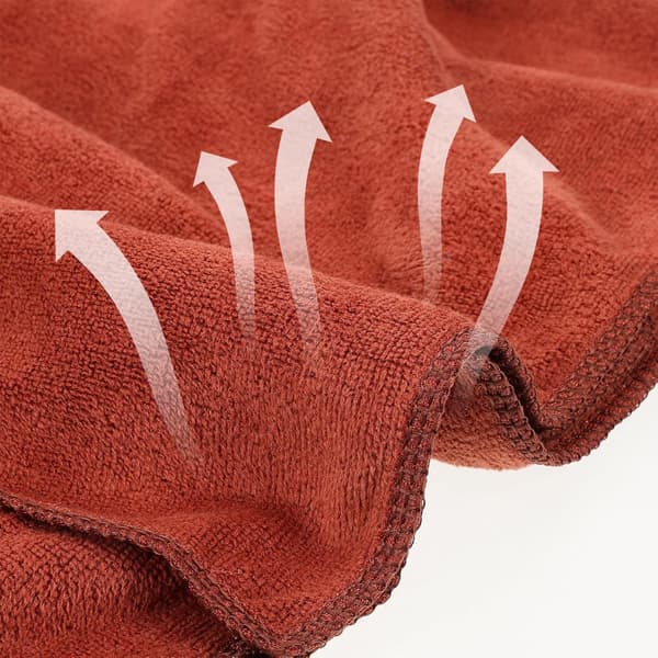 3 stk. absorberende badehåndkle for menn, rutemønster, polyesterfiber, dusjomslag