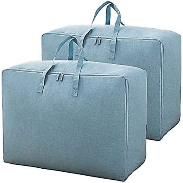 Tæppe eller tøjorganisering, sikkert og stabilt materiale, holdbart, multifunktionelt fugttæt (blå-2 stykker, 60*50*28cm)