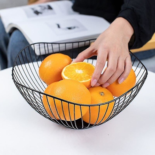 Stor Nordisk Metallbølge Twill Fruktkurv Snacks Godteri Organizer