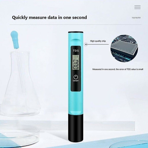 LCD Digital Elektrisk Ph-meter Tester Pocket Hydroponics Aquarium Water Test Pen. (blå) (1 stk)
