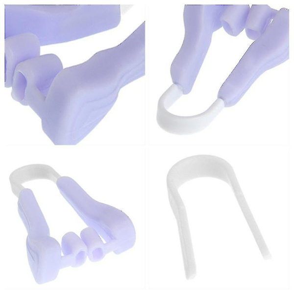 Nese-klemme for løfting, forming, rettelse, skjønnhet, slanking, myk silikon (3 stk, lilla)