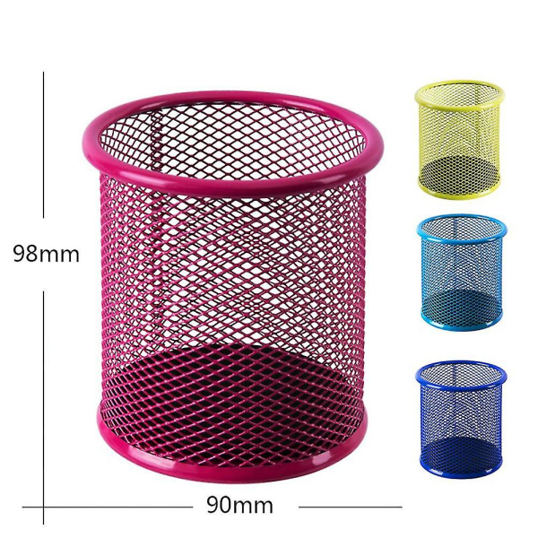 2 stk. Pen Pot Runde Jernnet Durable Pen Organizer Blyantsholder Pen Container Blyantkopper