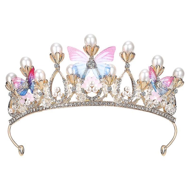 Barn Crystal Crown Pannband Bedårande Girl Crown Headpiece för födelsedagsfester Party