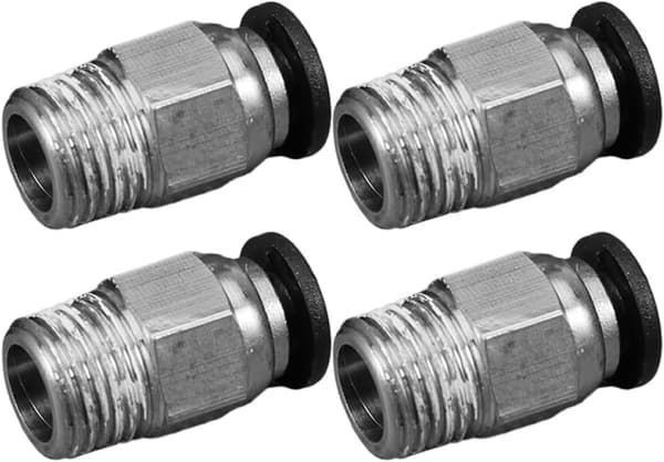 4 stk 3D-skriver pneumatiske koblinger hurtigkobling Pc4-01 rett luftrøradapter