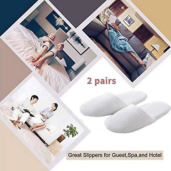 2 Par Damtofflor för Spa, Gästtofflor för Hotell