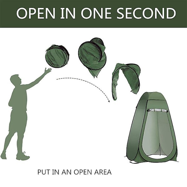 Enkel Pop Up Dusch Tält Toalett Omklädningskabin Camping Utomhus Skydd Inomhus Utomhus Omklädningsrum Bärbar (blå)