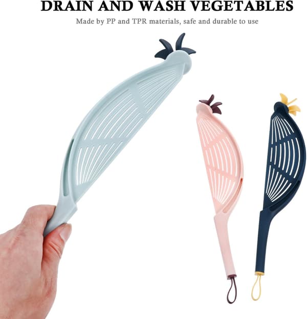 3 stk. risvasker i plast med hul design, PP-elastomer materiale, komfortabel
