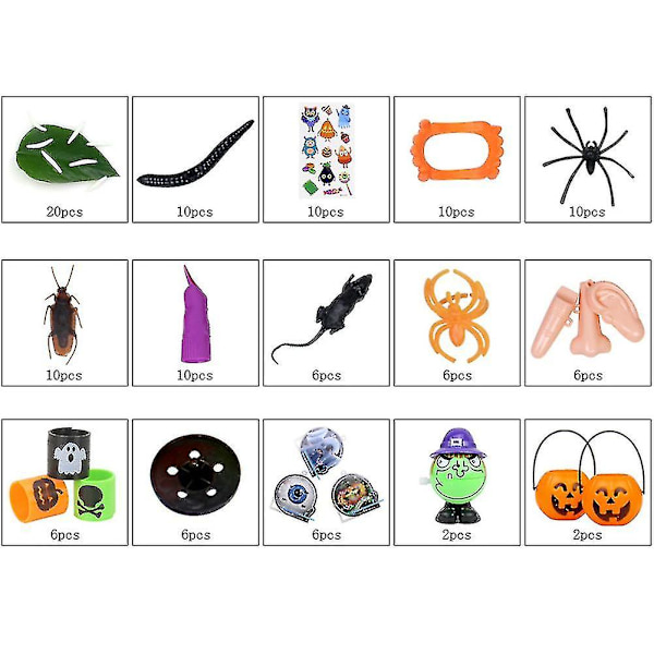 120 kpl/setti Halloween-juhlat Hyönteiset Hiiri Noita Temppu Prank Lapset Interaktiivinen Leikki T-yuhao
