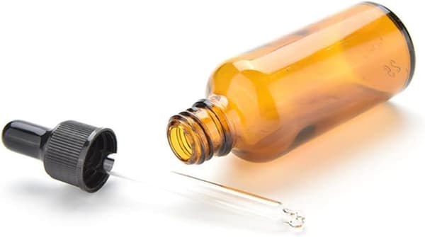 8 st 30 ml bruna eteriska oljeflaskor i glas med svarta dropplock små parfymflaskor