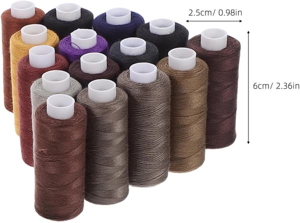 36 stk. sytråd i polyester for håndsøm, broderi, undertråd, DIY-håndverkstilbehør