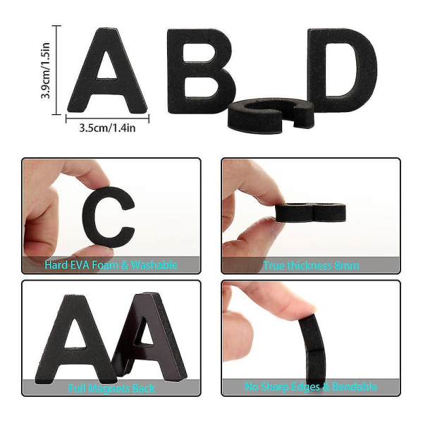 Magnetiske bogstaver Tal Alfabet Abc 124 Køleskab