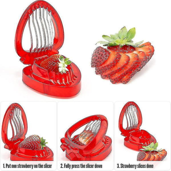 Simply Slice Strawberry Slicer,køkkenværktøj Mini Slicer Cut Joie Msc Stainless Steel Blade Craft Fru