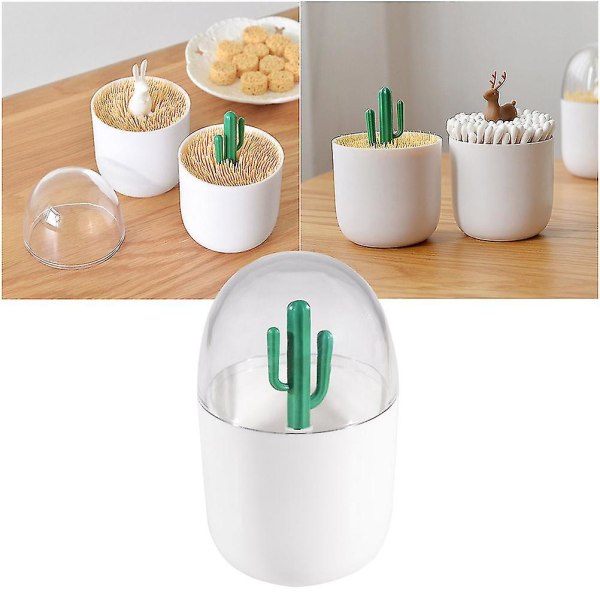 1 stk kaktusformet praktisk sød arrangør opbevaringsbeholder tandstikkerholder til hjemmekontor