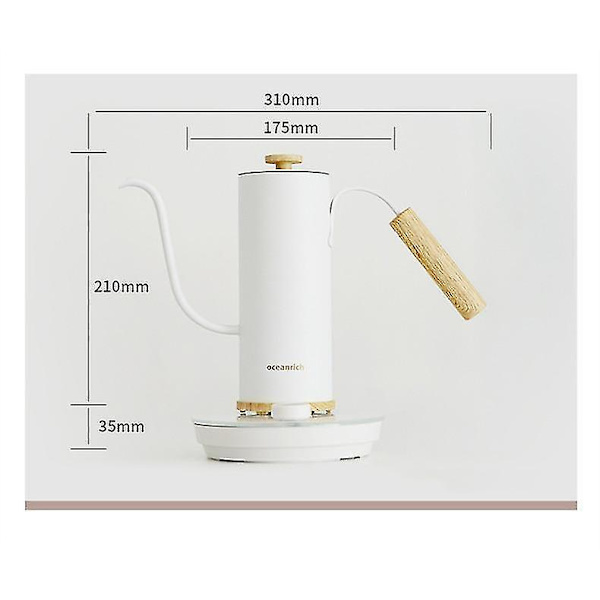 Temperaturstyret Elektrisk Kaffekande i Rustfrit Stål